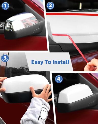 Rearview Mirror Half Caps Covers Compatible with 2014-2018 Chevy Silverado GMC Sierra Tahoe Suburban Left Right Side View Upper Mirror Cover Caps, White in Kuwait