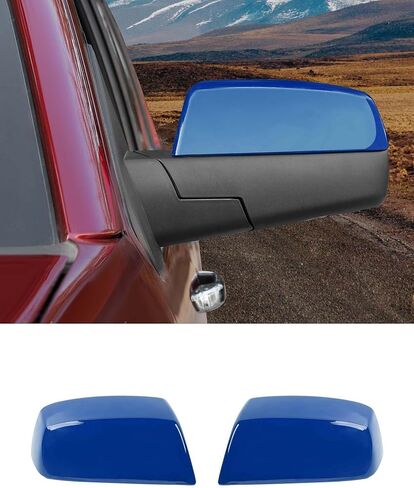 Rearview Mirror Half Caps Covers Compatible with 2014-2018 Chevy Silverado GMC Sierra Tahoe Suburban Left Right Side View Upper Mirror Cover Caps, White in Kuwait