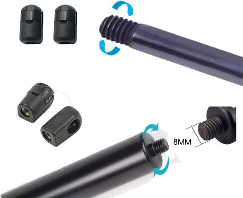 4pcs m8 thread thread gas strut connector jiont nylon end mettings for for 10mm ball socket ، swate swate shock lift jiont connector (black) in Kuwait