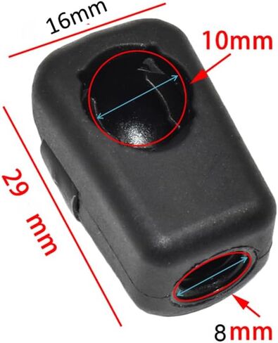 4pcs m8 thread thread gas strut connector jiont nylon end mettings for for 10mm ball socket ، swate swate shock lift jiont connector (black) in Kuwait