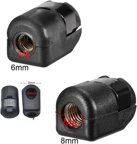 4pcs m8 thread thread gas strut connector jiont nylon end mettings for for 10mm ball socket ، swate swate shock lift jiont connector (black) in Kuwait