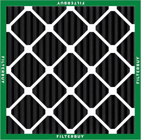 FilterBuy 20x30x1 Filter Merv 8 Odor Eliminator (4 pack) ، HVAC AC Art Filters platters بديل بالكربون المنشط (الحجم الفعلي: 19.63 × 29.63 × 0.75 بوصة) in Kuwait