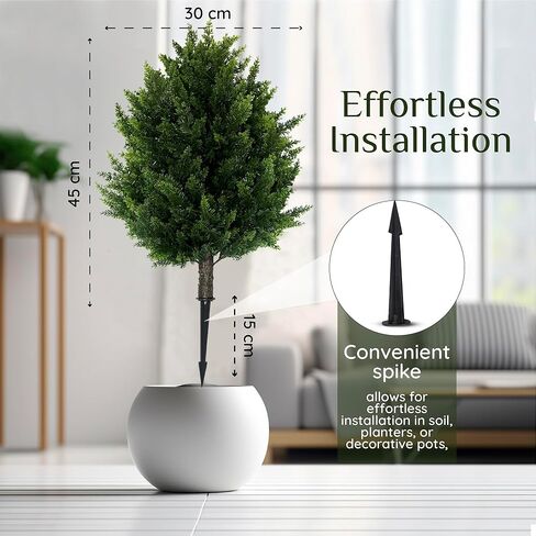 GoceJooo 16.5inch Height Artificial Cypress Topiary – Breathe Life & Lushness into Any Space – Lifelike – UV-Resistant Great for Indoors & Outdoor - Easy to Install – Set of 2.. in Saudi Arabia