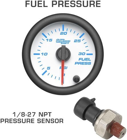 Glowshift Diesel Gauge Package متوافق مع Dodge Ram Cummins 2500 3500 2003-2009 - White 7 Color 60 PSI Boost ، 1500F EGT و 30 PSI PUED PUSSION in Saudi Arabia