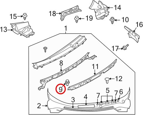 OAUTOO 30PCS COWL COWLE POMPER GRILL و Fender Liner Push-Type استبدال NISSAN 01553-05323 01553-05933 MAZDA L33X13209 in Saudi Arabia