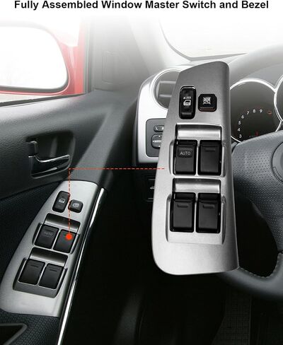 Fully Assembled Window Master Switch and Bezel Driver Side Fit for Toyota Matrix and Pontiac Vibe 2003-2008 Replace 84820AA070, Front Left Door Lock Master Power Window Button Trim Panel and Switch in Saudi Arabia