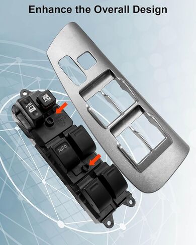 Fully Assembled Window Master Switch and Bezel Driver Side Fit for Toyota Matrix and Pontiac Vibe 2003-2008 Replace 84820AA070, Front Left Door Lock Master Power Window Button Trim Panel and Switch in Saudi Arabia