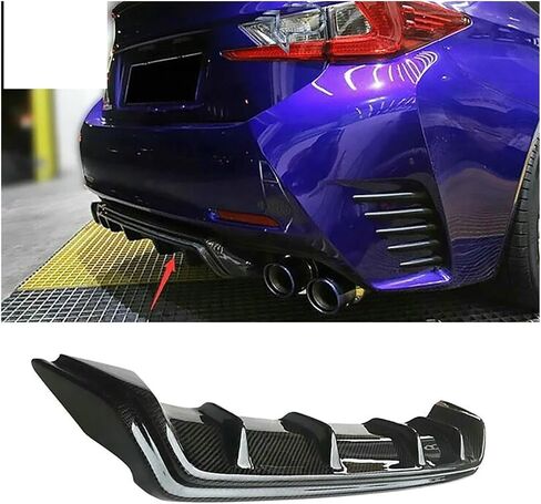 Compatible for Lexus RC300 2015 Rear Lip Bumper Diffuser Spoiler ABS Plastic Material Car Parts(Carbon Look) in Saudi Arabia