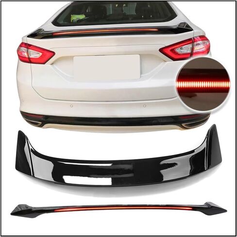 Spoiler Trunk متوافق مع 2013-2020 Ford Fusion ، Trunk Spoiler Wing Gloss Black ABS من Ikon Motorsports in Kuwait