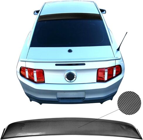 Ikon Motorsports ، Srowf Soverer متوافق مع 2005-2014 Ford Mustang Coupe ، Matte Black Pp Polpropylene Window Window Roof Spoiler Spoiler ، 2006 2007 2008 2010 2012 2013 2013 in Kuwait