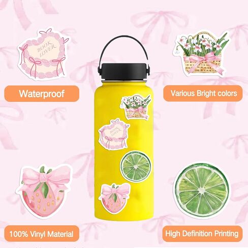 50PCS Pink Softball Stickers Sports Themed Party Stickers Softball Accessories Softball Gifts for Girls Vinyl Sticker Laptop Skateboard in Saudi Arabia