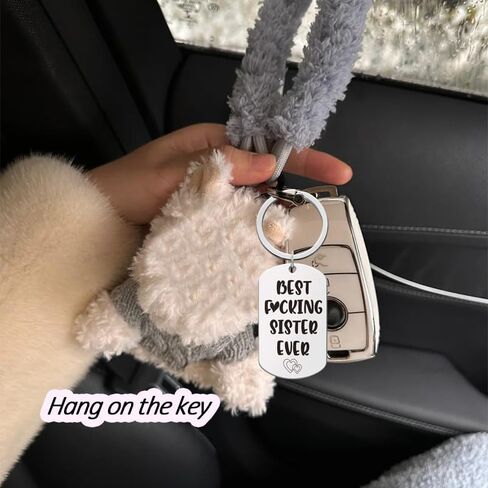 Best Fucking Ever Keychain for Sister Brother Teacher Gifts for Women Men Birthday Gifts for Sister Teacher Brother in Kuwait