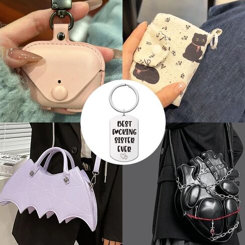 Best Fucking Ever Keychain for Sister Brother Teacher Gifts for Women Men Birthday Gifts for Sister Teacher Brother in Kuwait