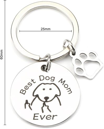 Best Dog Mom Ever Keychain,Dog Mom Keychain for Women Friends,Christmas Birthday Mother Day Gift for Dogs Lover in Saudi Arabia