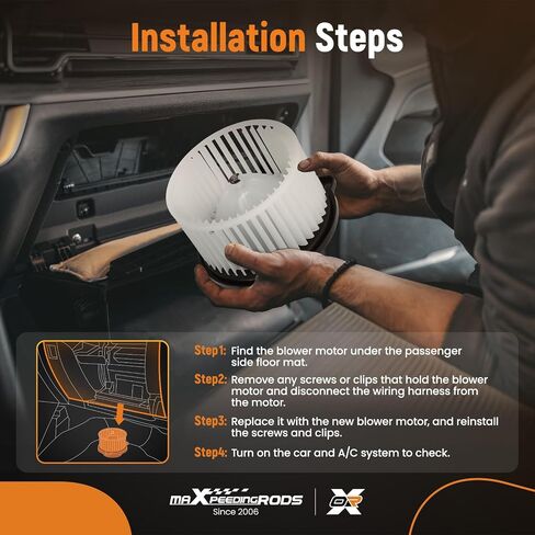 MaxPeedingRods AC Heater Blower Fan 700133 لـ Hyundai Accent 2003-2011 ، Azera 2006-2011 ، Entourage 2007-2008 ، Sonata 2006-2010 ، Tucson 2006-2009 ، for Kia Optima 2007-2010 PM9247،700133 in Kuwait