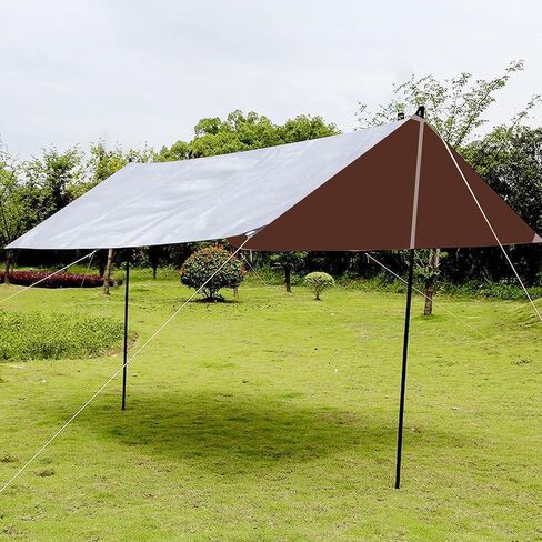 TARPS مقاوم للماء الثقيلة 20 × 20 قدمًا ، وغطاء قطران بولي سميك 12 ميلاً ، وقنب للأشعة فوق البنفسجية ، والخارجية في الهواء الطلق مع الحلقات والحواف المعززة للخيمة ، والسقف ، والتخييم ، والفناء ، وقارب البلياردو (الفضة/البني) in Saudi Arabia