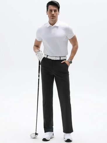 Mens Stretch Dress Pants, Men's Classic Fit Casual Golf Work Suit Pants Lightweight Flat Front Pants in Saudi Arabia
