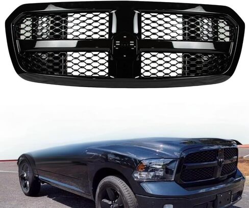 Gloss Black Grille Grille Grille Grill لعام 2013 2014 2015 2015 2017 2018 RAM 1500/2019 2020 RAM 1500 Classic in Kuwait
