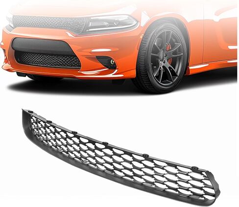 Hecasa Front Lower Grille Grille متوافق مع 2015-2023 Dodge Charger SRT SCAT Pack Daytona 68417504AA 68214869AB CH1036137 W/2 الجانبية الحدود الأسود in Saudi Arabia
