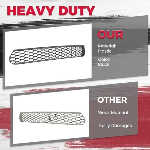 Hecasa Front Lower Grille Grille متوافق مع 2015-2023 Dodge Charger SRT SCAT Pack Daytona 68417504AA 68214869AB CH1036137 W/2 الجانبية الحدود الأسود in Saudi Arabia
