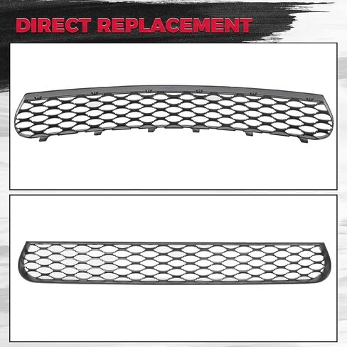 Hecasa Front Lower Grille Grille متوافق مع 2015-2023 Dodge Charger SRT SCAT Pack Daytona 68417504AA 68214869AB CH1036137 W/2 الجانبية الحدود الأسود in Saudi Arabia
