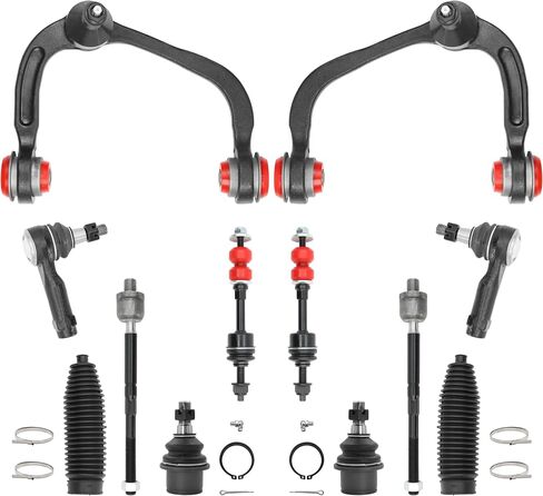 2WD Front End 12pc Suspension Kit for 2005-2008 Ford F-150 Lincoln Mark LT 2006 2007 2008, 2 Upper Control Arms 2 Lower Ball Joints 4 Outer & Inner Tie Rods 2 Sway Bars 2 Boots Replacement in Saudi Arabia