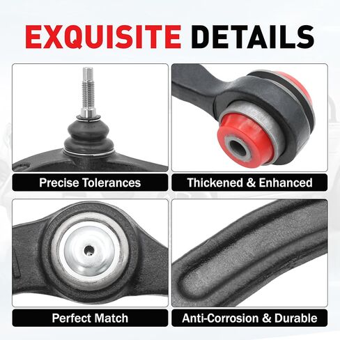2WD Front End 12pc Suspension Kit for 2005-2008 Ford F-150 Lincoln Mark LT 2006 2007 2008, 2 Upper Control Arms 2 Lower Ball Joints 4 Outer & Inner Tie Rods 2 Sway Bars 2 Boots Replacement in Saudi Arabia