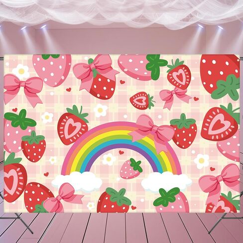 Pink Bow tie Backdrop Birthday Decorations, Anime Hello Cat Birthday Party Banner for Kids and Girls Kid Party Theme Supplies in Saudi Arabia