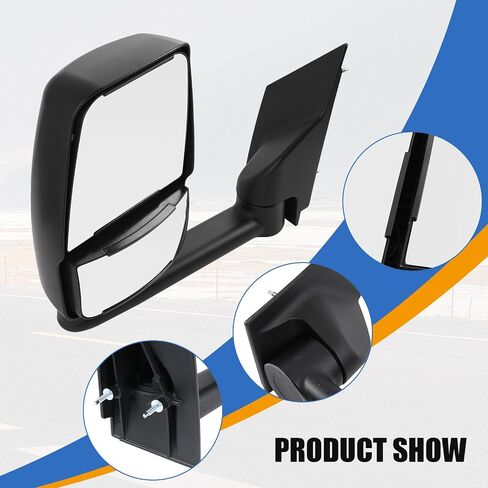 JDMSPEED Driver Side View Mirror Compatible with 2003-2017 for Chevy Express 1500/2500/3500 2003-2017 for GMC Savana 1500/2500/3500 Manual Adjustment Fold Non-Heated GM1320426 (Driver Side View) in Saudi Arabia