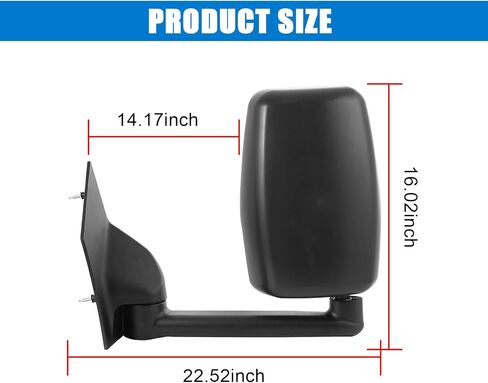JDMSPEED Driver Side View Mirror Compatible with 2003-2017 for Chevy Express 1500/2500/3500 2003-2017 for GMC Savana 1500/2500/3500 Manual Adjustment Fold Non-Heated GM1320426 (Driver Side View) in Saudi Arabia