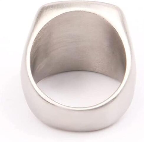 Stainless Steel Bands Inlay Black Onyx, Tiger Eye, White Dotted Sapphire, Turquoise Stone Men Women Ring Size 7-15 in Saudi Arabia