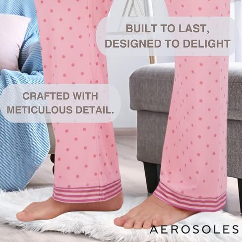 Aerosoles Women's Notch Colder Cozy PJS 2 قطعة مريحة مريحة لينة من القطن الناعم. in Saudi Arabia