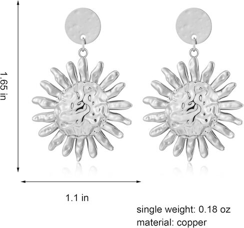 أقراط Gold Sun Dangle للمرأة in Kuwait