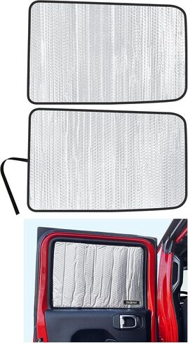 Yellopro الجانبية النافذة الخلفية المقعد الثاني من الصف الثاني Sunshade Custom Fit لعام 2018 2019 2020 2021 2022 2023 2024 2025 Jeep Wrangler ، JL غير محدود ، Sport ، S ، الصحراء ، روبيكون 4 باب ، UV Reflector Sun Protection (2pcs) in Saudi Arabia