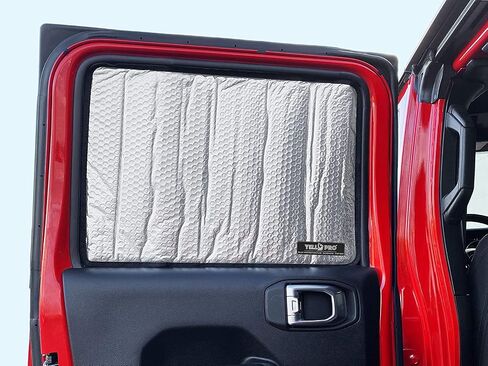Yellopro الجانبية النافذة الخلفية المقعد الثاني من الصف الثاني Sunshade Custom Fit لعام 2018 2019 2020 2021 2022 2023 2024 2025 Jeep Wrangler ، JL غير محدود ، Sport ، S ، الصحراء ، روبيكون 4 باب ، UV Reflector Sun Protection (2pcs) in Saudi Arabia