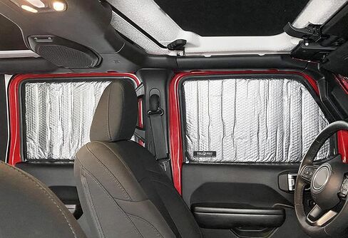 Yellopro الجانبية النافذة الخلفية المقعد الثاني من الصف الثاني Sunshade Custom Fit لعام 2018 2019 2020 2021 2022 2023 2024 2025 Jeep Wrangler ، JL غير محدود ، Sport ، S ، الصحراء ، روبيكون 4 باب ، UV Reflector Sun Protection (2pcs) in Saudi Arabia