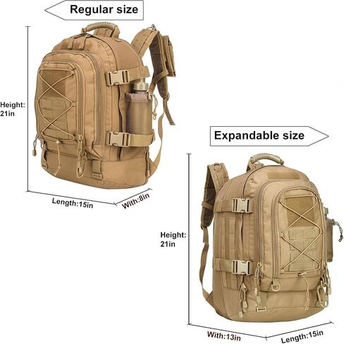 Military Tactical Backpack 3 Day Pack Expandable Backpack Army Daypack for Hiking Gym Sport Camping (Green) in Saudi Arabia