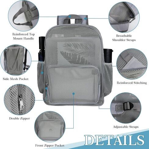 Sweetude 24 PCS Mesh Backpack Backback Backback Backtics Huffy Duty Mesh Close See من خلال حقيبة الظهر للسباحة في الهواء الطلق (ملونة 8 ألوان) in Kuwait