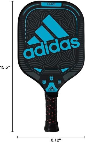 Adidas Drive Pickleball Paddle - سطح الألياف الزجاجية - مقوّد الكربون - بولي بروبيلين منخفض الكثافة - يتميز حزن Spinblade - المصمم للمبتدئين - USAPA معتمدة in Saudi Arabia