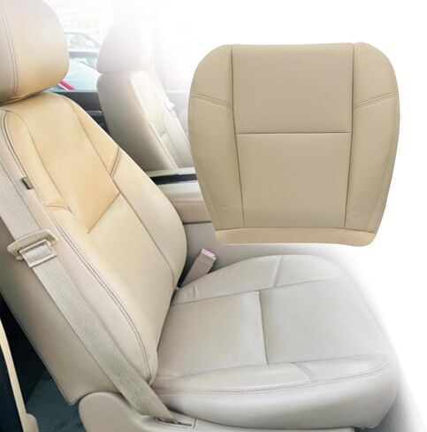 Driver Bottom Seat Cover & Foam Cushion Light Cashmere Tan #333 313 33i Compatible with Cadillac Escalade Chevry Tahoe Suburban GMC Sierra 2007 2008 2009 2010 2011 2012 2013 2014 in Saudi Arabia