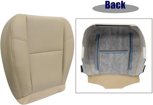 Driver Bottom Seat Cover & Foam Cushion Light Cashmere Tan #333 313 33i Compatible with Cadillac Escalade Chevry Tahoe Suburban GMC Sierra 2007 2008 2009 2010 2011 2012 2013 2014 in Saudi Arabia