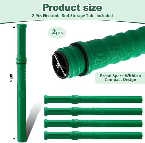 Tandefio 2pcs تخزين قضيب اللحام 40 بوصة تخزين قضيب Tig Canisters لحام القطب الحاوية القضيب مقاوم للماء (الأزرق) in Kuwait