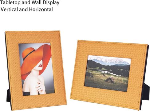Blue Leather Photo Frame 5 * 7 Picture Frame for Wall Tabletop Horizontal Vertical Formats in Kuwait