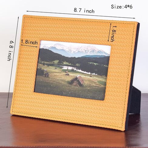 Blue Leather Photo Frame 5 * 7 Picture Frame for Wall Tabletop Horizontal Vertical Formats in Kuwait