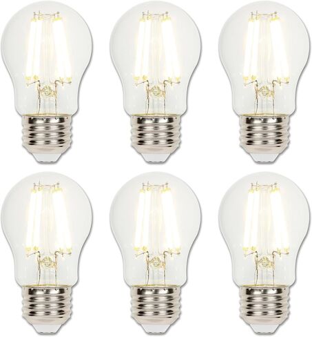 Westinghouse 5277000 6 Watt (60 Watt Equivalent) A15 Dimmable Clear Filament LED Light Bulb, Medium Base in Kuwait