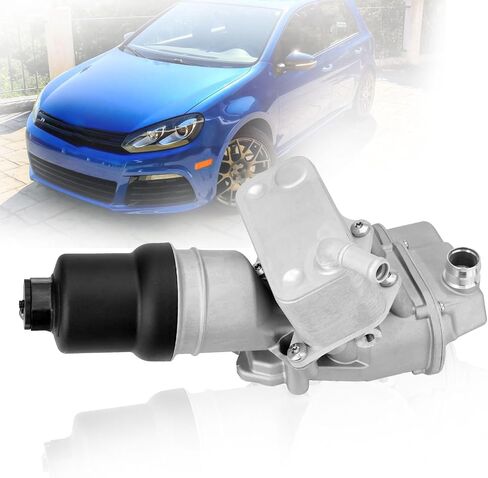 06F115397K مجموعة مرشحات مرشح تبريد الزيت مع مبرد الزيت 2.0L متوافق مع 2006-2013 VW GOLF R GTI Jetta Passat eos Audi A4 A3 TT TTS 06F115397J 06F115397H in Saudi Arabia