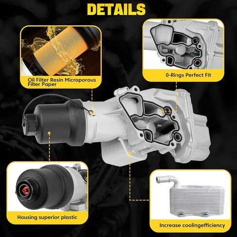 06F115397K مجموعة مرشحات مرشح تبريد الزيت مع مبرد الزيت 2.0L متوافق مع 2006-2013 VW GOLF R GTI Jetta Passat eos Audi A4 A3 TT TTS 06F115397J 06F115397H in Saudi Arabia