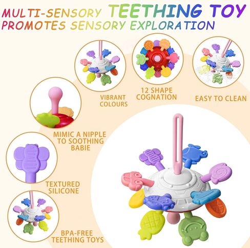 Montessori Toys for Babies 6-12 Months, Baby Toys 6-12 Months, Montessori Toys for 1+ Year Old, Infant Toys 6-12 Months, 6 in 1 Baby Girl Boy Gifts in Saudi Arabia