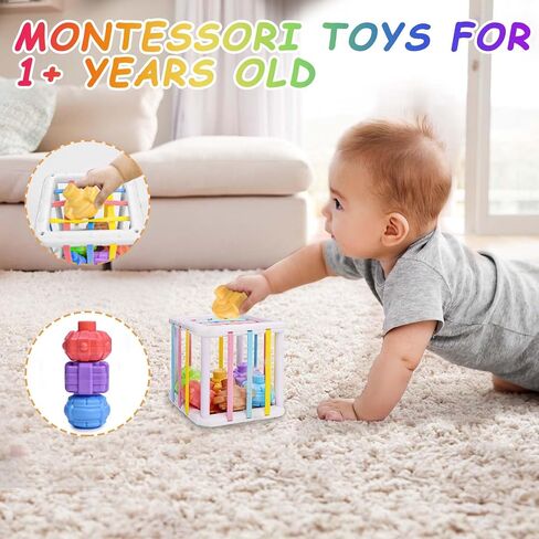 Montessori Toys for Babies 6-12 Months, Baby Toys 6-12 Months, Montessori Toys for 1+ Year Old, Infant Toys 6-12 Months, 6 in 1 Baby Girl Boy Gifts in Saudi Arabia