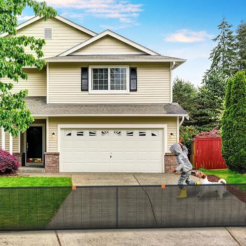 Driveway Net for Kids Safety - Lutico 36’ Wide 40" Tall Driveway Guard with High Visibility Reflective Tape Strip, Driveway Net to Stop Basketballs, Easy to Install, Enjoy The Yard, Driveway Safety in Kuwait